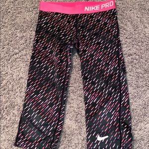 nike pro capris and nike shorts